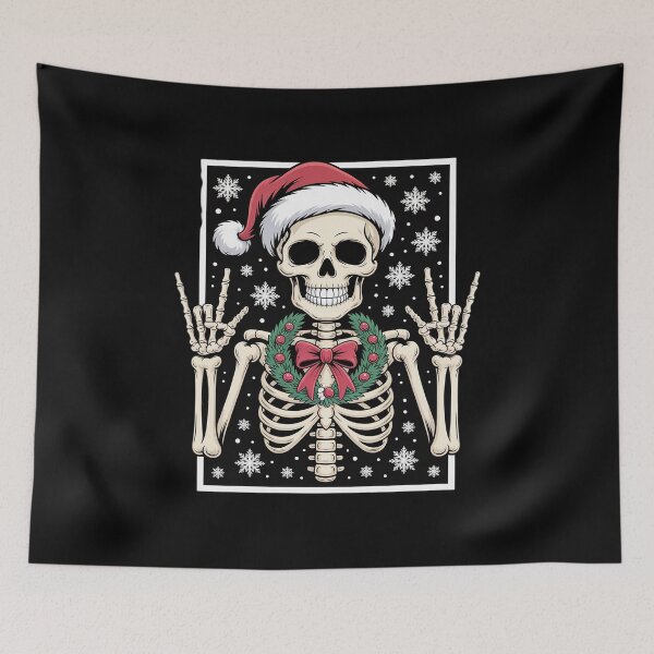 Item preview, Skeleton Santa Cool Christmas Punk Rock Xmas designed and sold by AmparoBoyle.
