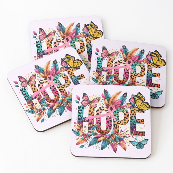 Item preview, Colorful Leopard Print Hope – Breast Cancer Awareness Butterfly Art designed and sold by Margival.