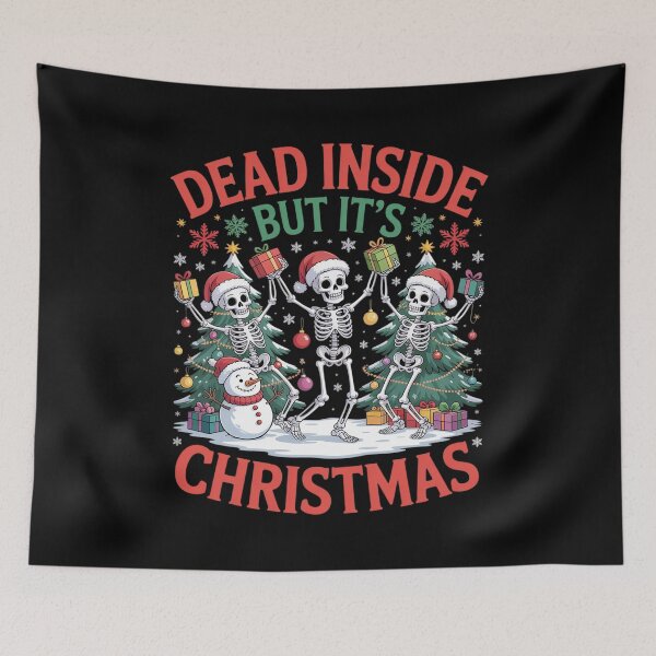 Item preview, Skeleton When You're Dead Inside but It's Christmas Skeleton designed and sold by DrewLeuschke.