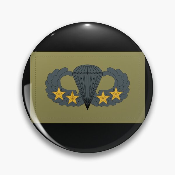 Item preview, Badge - Army - Parachutist - Basic - 4 Combat Star - Subdued X 300 designed and sold by Military Insignia Products.