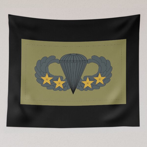 Item preview, Badge - Army - Parachutist - Basic - 4 Combat Star - Subdued X 300 designed and sold by Military Insignia Products.