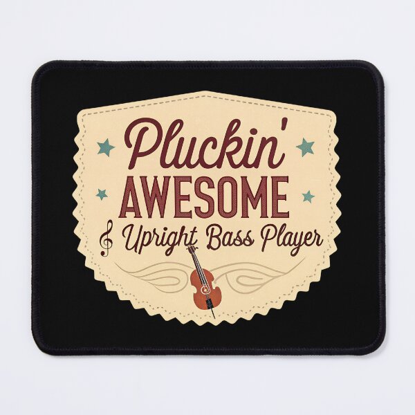 Item preview, Funny Upright Bass Quote — “Pluckin’ Awesome” Jazz Music designed and sold by VividOrganica.