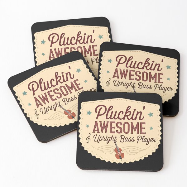 Item preview, Funny Upright Bass Quote — “Pluckin’ Awesome” Jazz Music  designed and sold by VividOrganica.