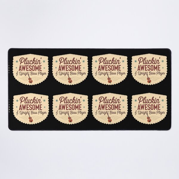 Item preview, Funny Upright Bass Quote — “Pluckin’ Awesome” Jazz Music  designed and sold by VividOrganica.