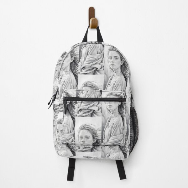 Item preview, Windswept Beauty Sketch Portrait By Merch, Limited Edition designed and sold by KILEYMARGSHOP.