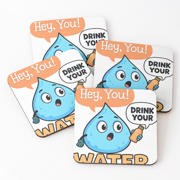 Item preview, Cute Water Drop Hydration Reminder designed and sold by UniquetyDesign.