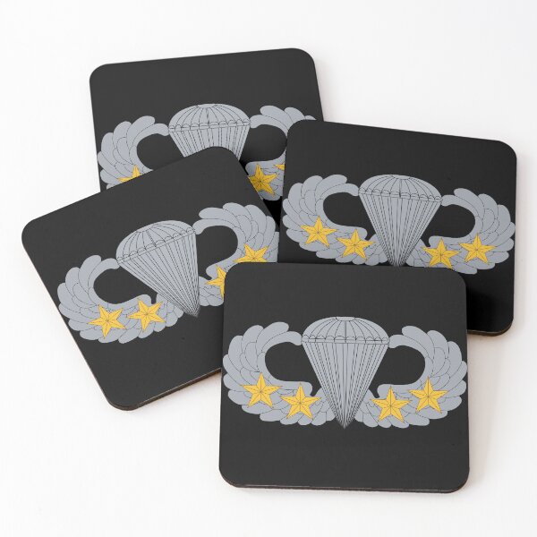 Item preview, Badge - Army - Parachutist - Basic - 4 Combat Star X 300 designed and sold by Military Insignia Products.