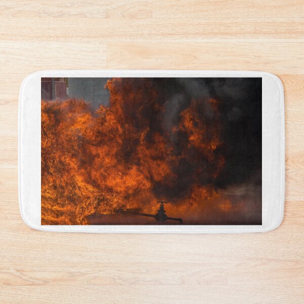 Item preview, Intense Industrial Fire With Large Orange Flames, Thick Black Smoke, And Dramatic Industrial Scene designed and sold by Nmallia.