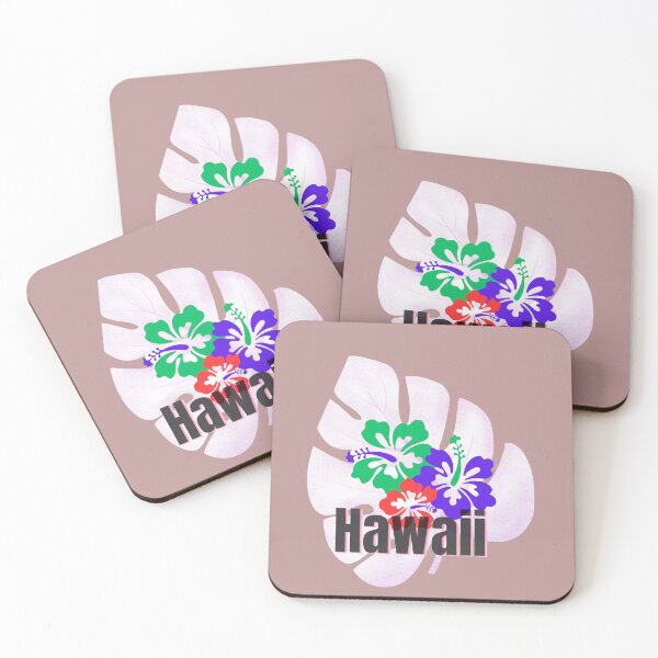 Item preview, Topical Hawaii Vibes - Colorful Hibiscus & Monstera Leaf Design designed and sold by 8Q8 Style.