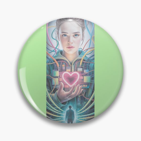 Item preview, Neon Heart Circuitry Portrait Png By Merch, Limited Edition designed and sold by KILEYMARGSHOP.