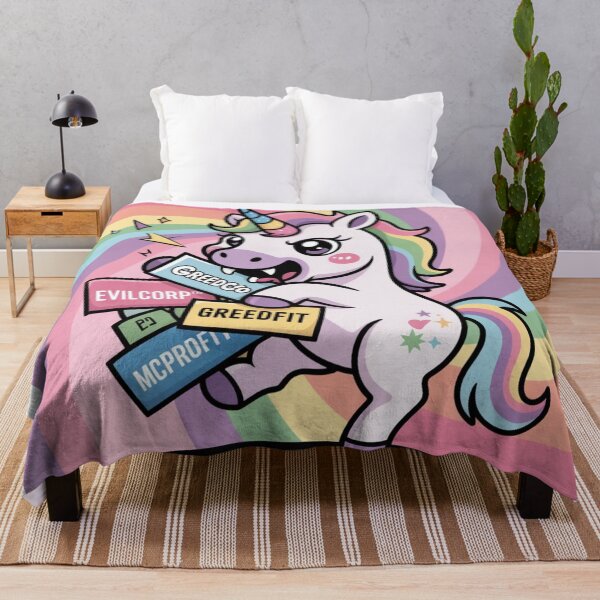 Item preview, Rainbow Unicorn Anti-Corporate Aesthetic – Cute Pastel Satire designed and sold by ramith-concept.