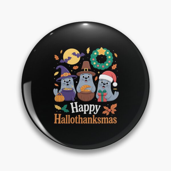 Item preview, Seal Thanksgiving Merry Christmas Happy Hallothanksmas Seal designed and sold by RayArmstrong.