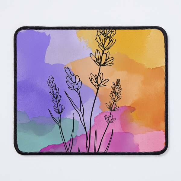 Item preview, Arte lineal vibrante de lavanda en acuarela designed and sold by idtecss.