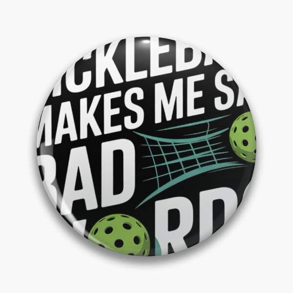 Item preview, Pickleball Makes Me Say Bad Words with Paddle and Ball designed and sold by THagBlue.