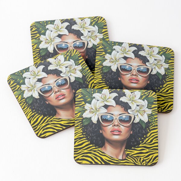 Item preview, Tropical Floral Fashion Portrait designed and sold by 0606PM.