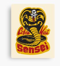 Cobra Kai Sensei - Vintage Retro Distressed Stil Leinwanddruck