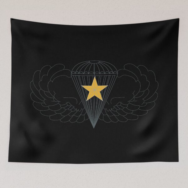 Item preview, Badge - Army - Parachutist - Basic - 5 Combat Star - Black - Metal -1 X 300 designed and sold by Military Insignia Products.