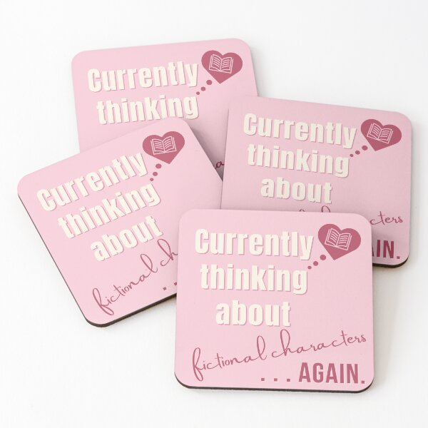 Item preview, Currently Thinking About Fictional Characters Again | Funny Book Lover Quote Design designed and sold by Petal & Flame.