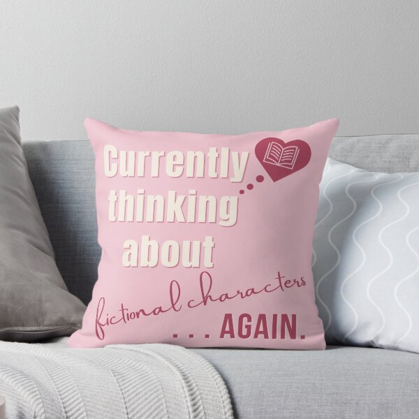 Item preview, Currently Thinking About Fictional Characters Again | Funny Book Lover Quote Design designed and sold by Petal & Flame.
