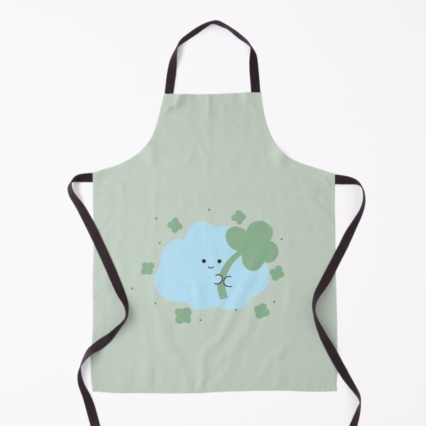 Item preview, Cloudy with Four-Leaf Clover – Kawaii Good Luck Art designed and sold by happycloudyin.