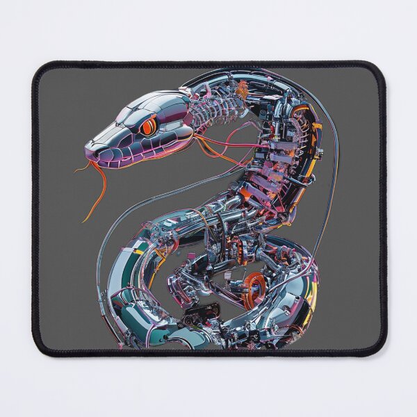 Item preview, Cybernetic Snake | "Futuristic Metallic Serpent with Visible Circuits" designed and sold by Naturalite19.