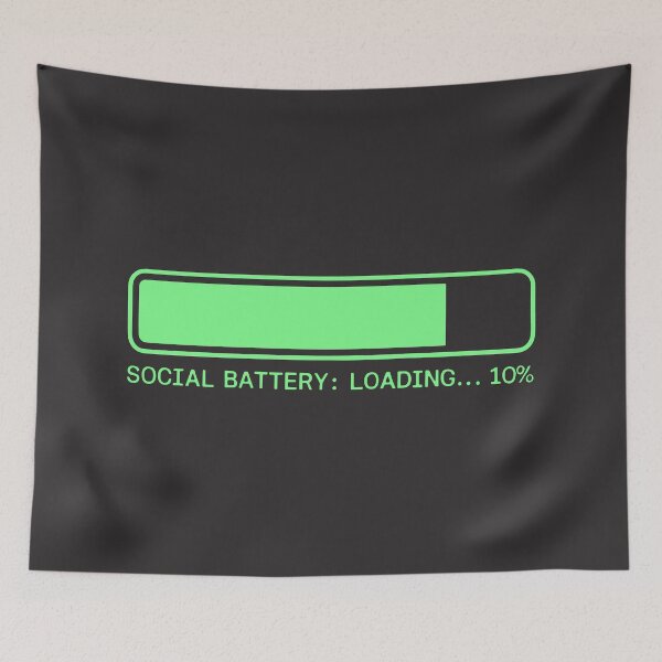 Item preview, Social Battery Loading at 10 Percent designed and sold by SplashTastic.