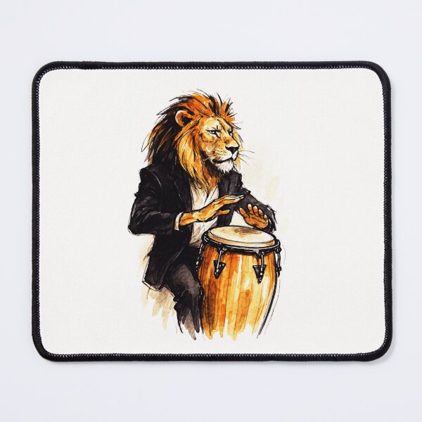 Item preview, Lion Drummer on Conga - Musician vibe designed and sold by Sarcastic designs.