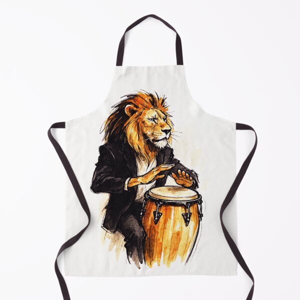 Item preview, Lion Drummer on Conga - Musician vibe designed and sold by Sarcastic designs.