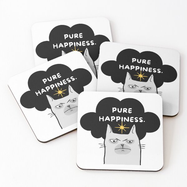 Item preview, Pure Happiness Grumpy Cat Sarcastic Quote Design designed and sold by miuica.