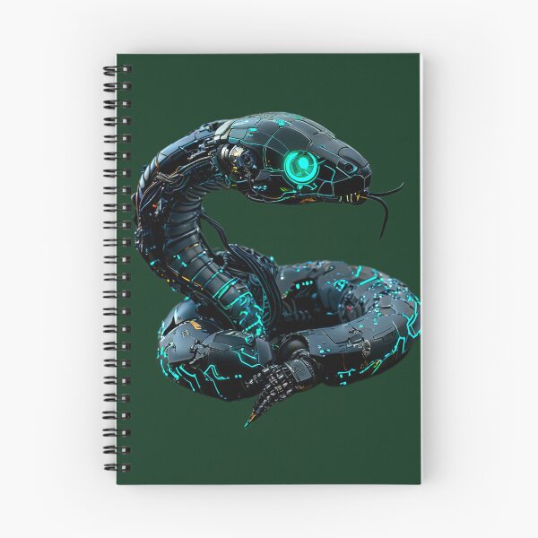 Item preview, Cybernetic Black Snake | Neon Green Robotic Serpent with Glowing Green Eyes designed and sold by Naturalite19.