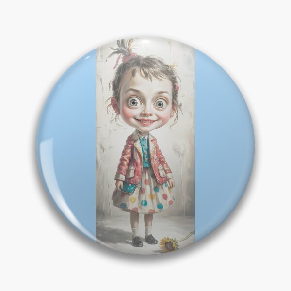 Item preview, Whimsical Girl With Big Eyes & Polka Dot Dress Art By Merch, Limited Edition designed and sold by BRCYNTHIASHOP.