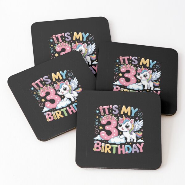 Item preview, 3 Birthday Unicorn designed and sold by jkrphoto.