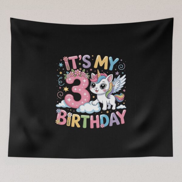 Item preview, 3 Birthday Unicorn designed and sold by jkrphoto.