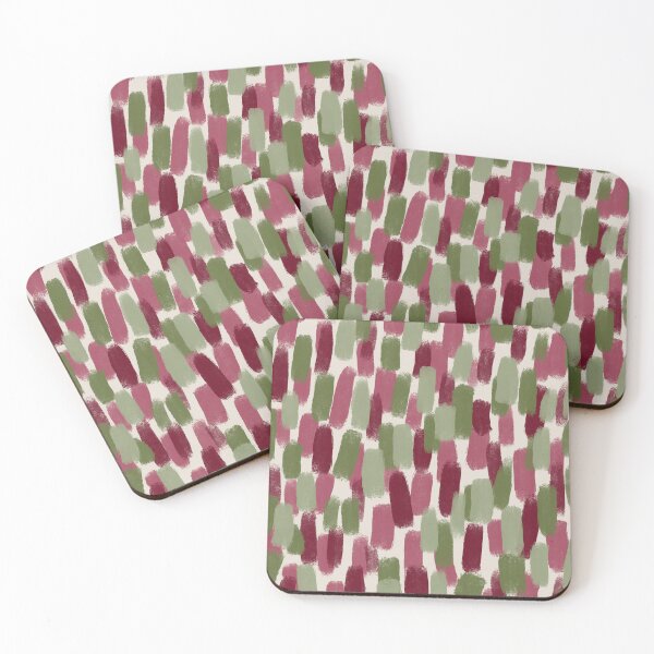 Item preview, Burgundy Red and Olive Green, Brush Strokes, Abstract, Christmas designed and sold by OneThreeSix.