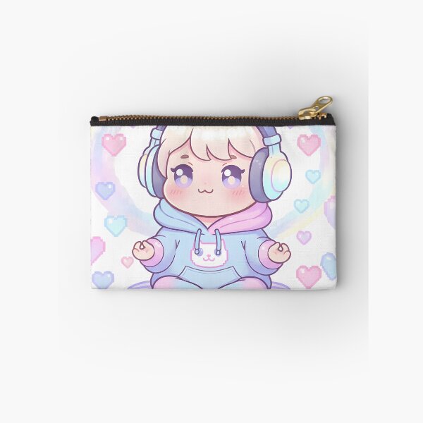 Item preview, Kawaii Pastel Meditation Baby Angel with Headphones designed and sold by VibranPalette.