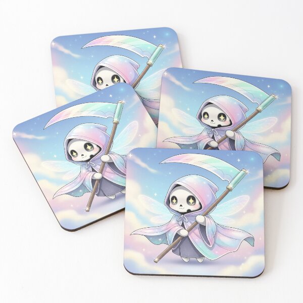 Item preview, Kawaii Grim Reaper Cartoon – Funny Cute Ghost Art designed and sold by Vectorfever.