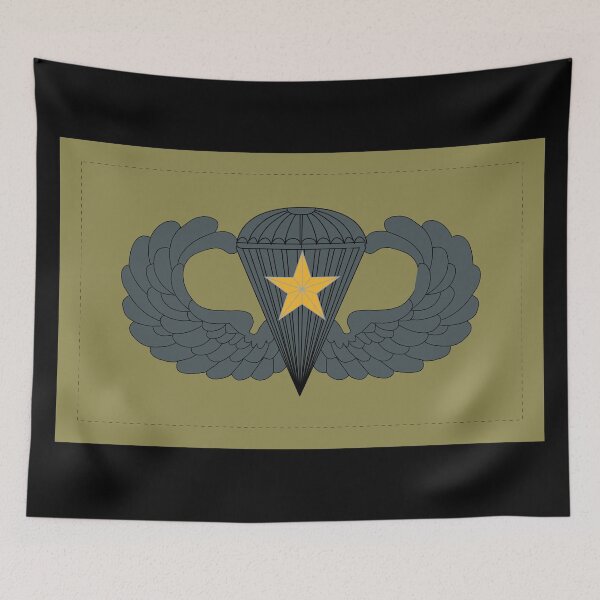 Item preview, Badge - Army - Parachutist - Basic - 5 Combat Star - Subdued X 300  designed and sold by Military Insignia Products.