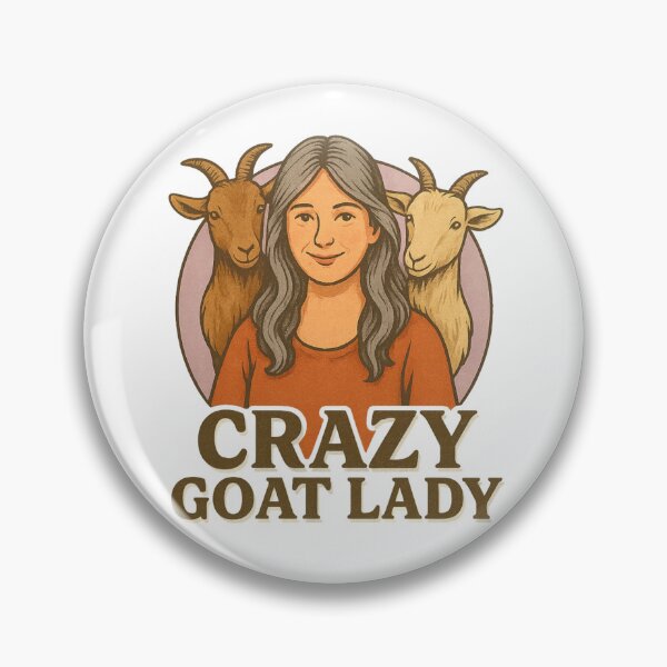 Item preview, Crazy Goat Lady vintage retro style designed and sold by Chrischavers.