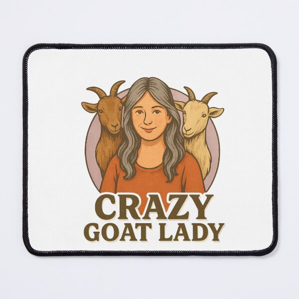 Item preview, Crazy Goat Lady vintage retro style designed and sold by Chrischavers.