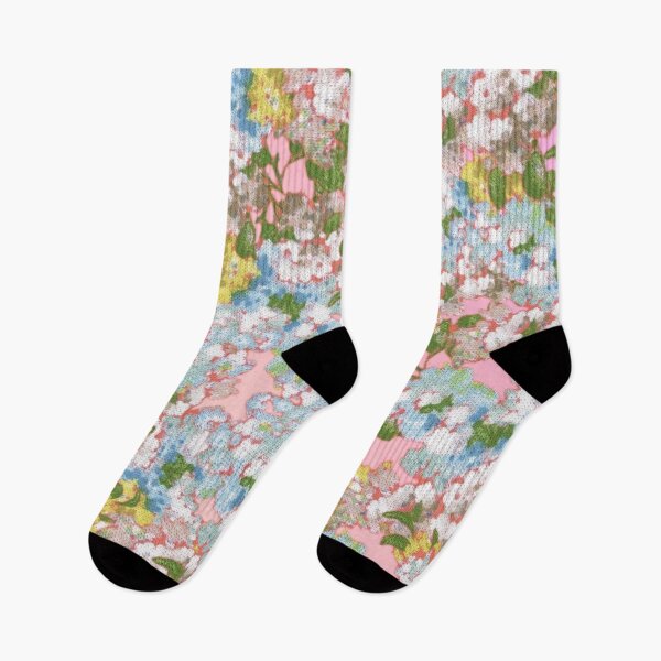 Item preview, Flower Bomb Pastel Colourway Digital Collage Designer Pattern ldandrade designed and sold by Licorice Moon.