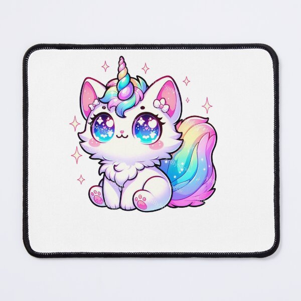 Item preview, cute kawaii cat unicorn - pastel Galaxy kitty with sparkly eyes   designed and sold by TeeMoods.