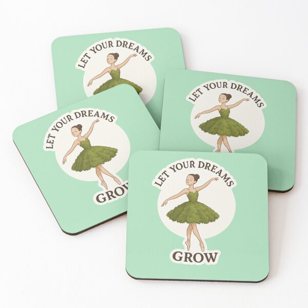 Item preview, Ballerina in Moss Dress – Let Your Dreams Grow designed and sold by GusiaTreasures.