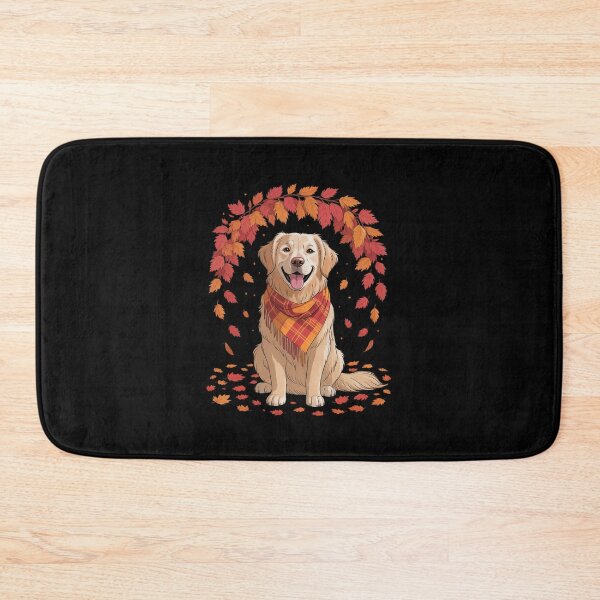 Item preview, Golden Retrievers Hello Autumn Leaf Fall For Dog Lover  designed and sold by EllinoKlemo.