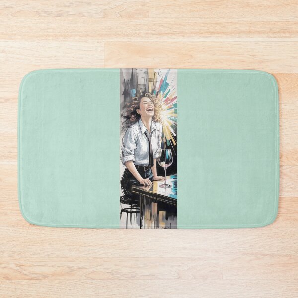 Item preview, Joyful Woman With Wine Abstract Art By Merch, Limited Edition designed and sold by MADISYNDONALD.