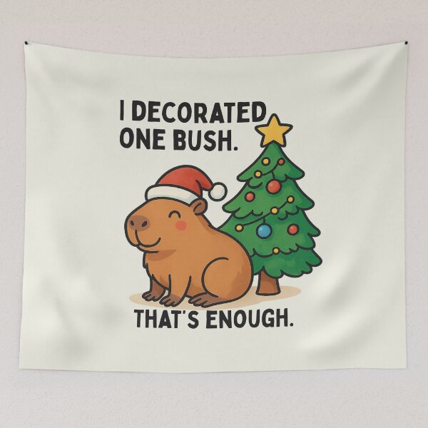 Item preview, Capybara Christmas Lights I Decorated One Bush Thats Enough designed and sold by SunfullyYours.