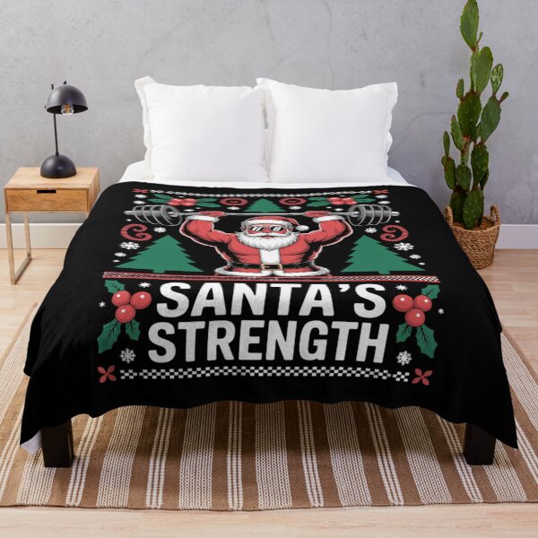 Item preview, Santa Weightlifting Fitness Gym Ugly Christmas Sweater Xmas designed and sold by MinaReinger.