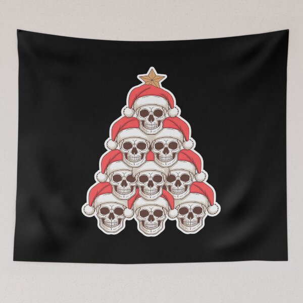Item preview, Santa Skull Christmas Tree Funny Skeleton Gothic Holiday designed and sold by HaileyRobel.