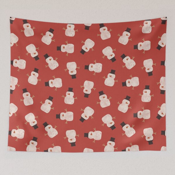 Item preview, Snowman - Christmas Holiday - red designed and sold by littlearrow.