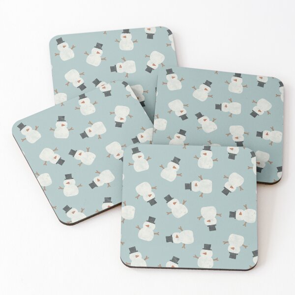 Item preview, Snowman - Christmas Holiday - Dusty Blue designed and sold by littlearrow.