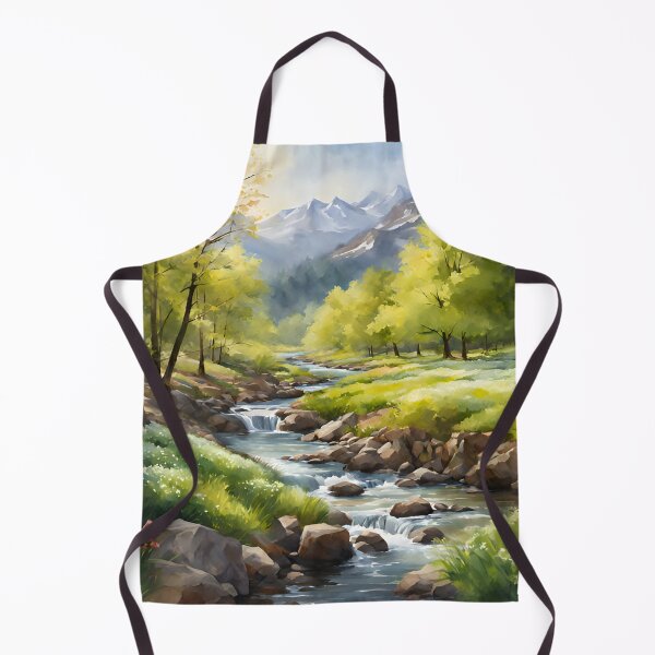 Item preview, Forest Stream in Spring Landscape Watercolor Painting | Watercolor Landscape | Watercolor Art | Watercolor Scenery designed and sold by UnhingedBird.